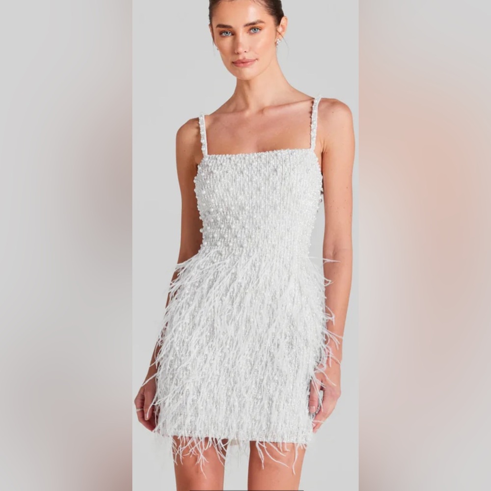 NWT NADINE MERABI Carrie White Dress Size S/M